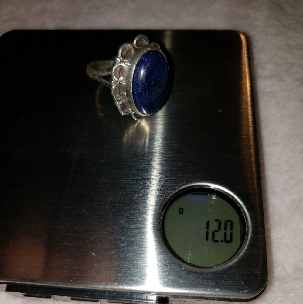 SS blue lapis ring